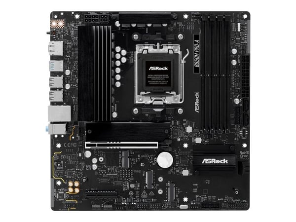 ASRock B850M Pro-A - Moderkort - micro ATX - Socket AM5 - AMD B850 Chipuppsättning - USB 3.2 Gen 2, USB-C 3.2 Gen2, USB 3.2 Gen 1 - 2.5 Gigabit LAN...