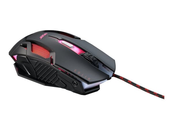 Acer Nitro Gaming NMW200 Black, Molempikätinen, Optinen, USB A-tyyppi, 7200 DPI, musta
