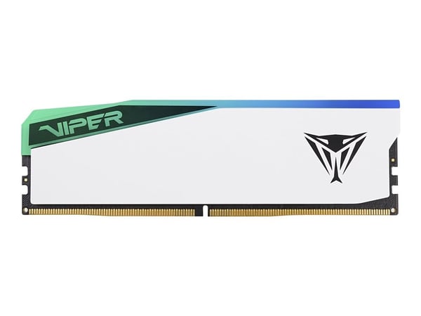 Patriot Viper Elite 5 RGB – DDR5 – modul – 32 GB – DIMM 288-PIN – 2800 MHz / PC5-44800 – CL38 – 1,35 V – innebygd ECC – hvit Patriot Viper Elite 5 RGB – DDR5 – modul – 32 GB – DIMM 288-PIN – 2800 MHz / PC5-44800 – CL38 – 1,35 V – innebygd ECC – hvit