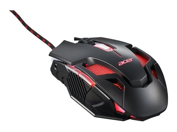 Acer Nitro Gaming NMW200 Black, Molempikätinen, Optinen, USB A-tyyppi, 7200 DPI, musta