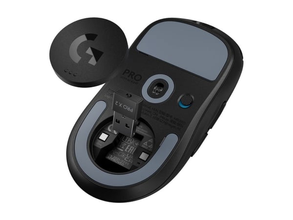 Logitech G PRO X SUPERLIGHT 2 - Mus - gaming - optisk - 5 knappar - trådlös - 2.4 GHz - USB Logitech LIGHTSPEED-mottagare - svart