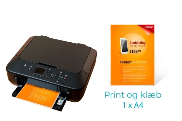 Peleman Print & klæb display A4 - karton, hvid - (30 stk.)