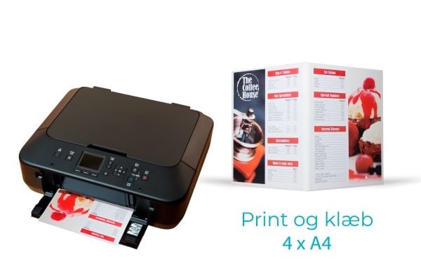 Peleman Print & klæb display 4xA4/2xA3+ - karton, hvid - (20 stk.)