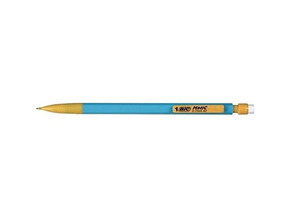 BIC Matic, Gult, Multi, Plast, Grå, HB, 0,7 mm, 12 stykker