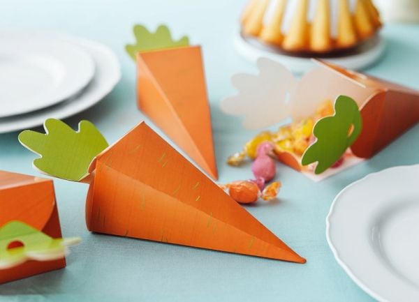 PartyDeco PUDP39, Gavepapirboks, Grønn, Oransje, Monokromatisk, Fotoark kartong, Påske, 75 mm
