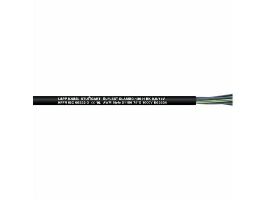 Lapp ÖLFLEX CLASSIC 130 H BK 0,6/1 kV, Keskijännitekaapeli, musta, kupari, 1 mm², 48 kg/km, -25 - 70 °C