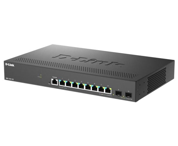 D-Link DMS-1250-10S - Switch - L2+ - smart - 8 x 2.5GBase-T + 2 x 10 Gigabit SFP+ - stasjonær