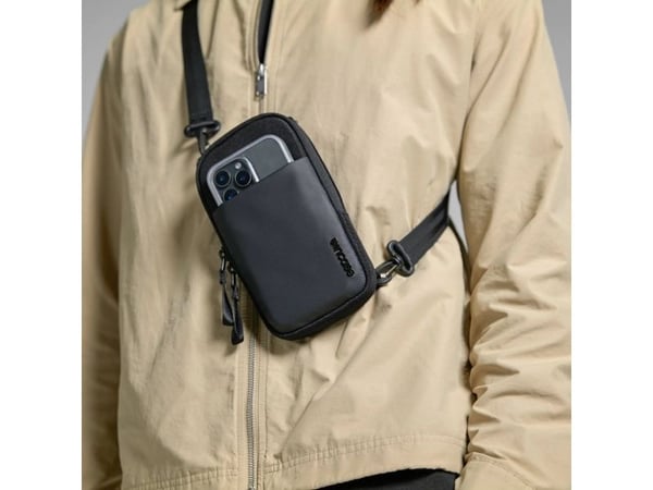 Incase INCO400721-BLK, Gutt, Diagonalt hengende bag, Forlomme, Visittkort, Sort, Monokromatisk