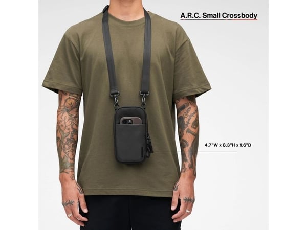Incase INCO400721-BLK, Gutt, Diagonalt hengende bag, Forlomme, Visittkort, Sort, Monokromatisk