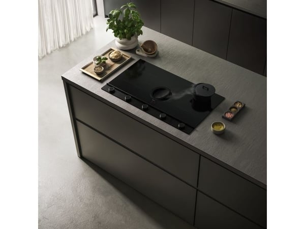 Elica NikolaTesla Unplugged EVO BL/A/90, Svart, Inbyggnad, 90 cm, Zon induktionshäll, Glas, 4 zon(er)