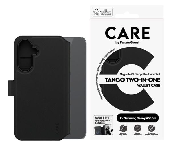 PanzerGlass Tango Two-in-One, Lommebok-etui, Samsung, Galaxy A56 5G, 17 cm (6.7"), Sort