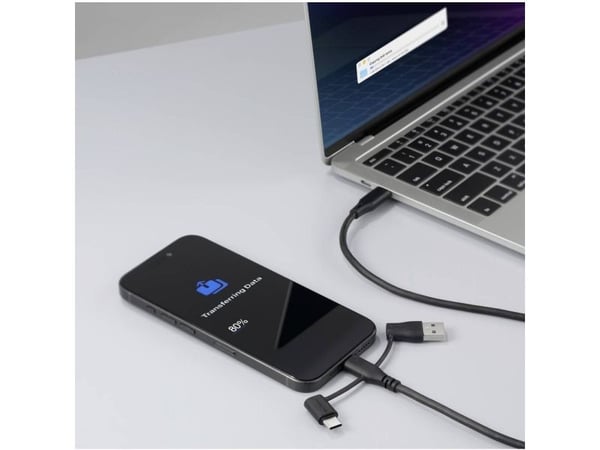 Renkforce RF-6615910, 3 m, USB C, USB C, USB 2.0, Sort