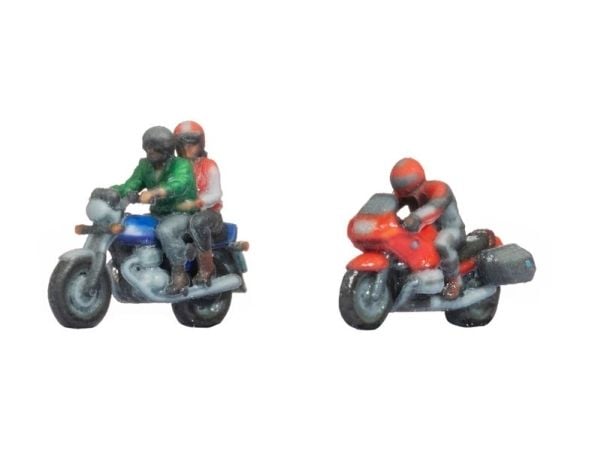 NOCH N Motorcyklister målade, sittande