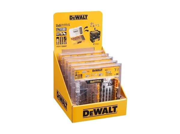 DeWALT DT20620-QZ, Pora, Poranteräsetti, musta, Kulta, 10 kpl
