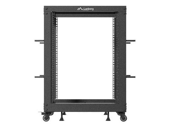 Lanberg - Rack åpen ramme - 600 x 600 - 1100, adjustable - fritt stående - svart, RAL 9004 - 15U - 19"