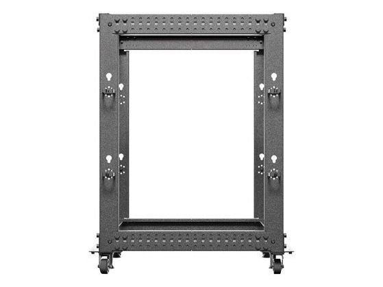 Lanberg - Rack åpen ramme - 600 x 600 - 1100, adjustable - fritt stående - svart, RAL 9004 - 15U - 19"