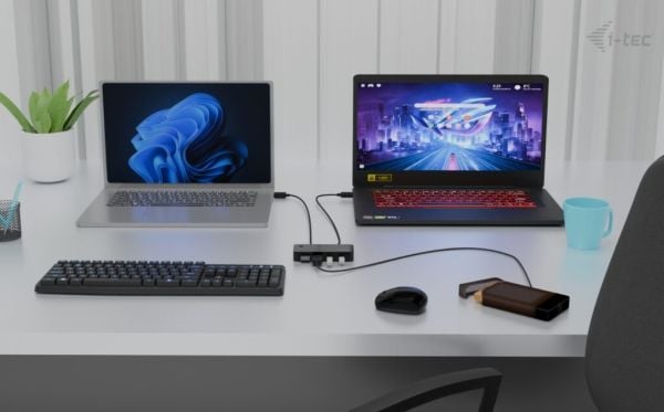 I-TEC UNIVERSAL KVM HUB 2X USB-C + 2X USB-A 3.0-PORT