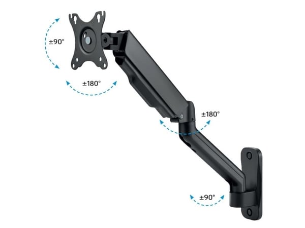 Techly ICA-LCD G112E, 9 kg, 43,2 cm (17"), 81,3 cm (32"), 75 x 75 mm, 100 x 100 mm, Svart