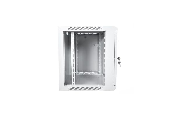 Digitus DN-W19 09U/450, Veggmonterbar hylle, 9U, 60 kg, Nøkkellås, Lysegrå