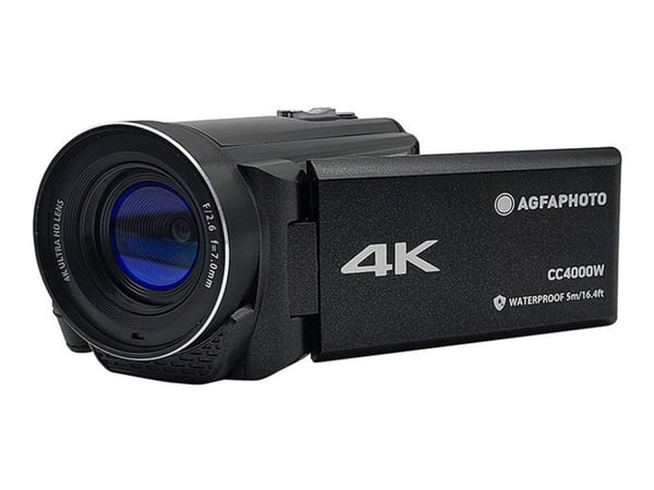 AgfaPhoto Realimove CC4000W - Videoopptaker - 4K - 24.0 MP - flashkort - under vannet inntil 5 m - svart