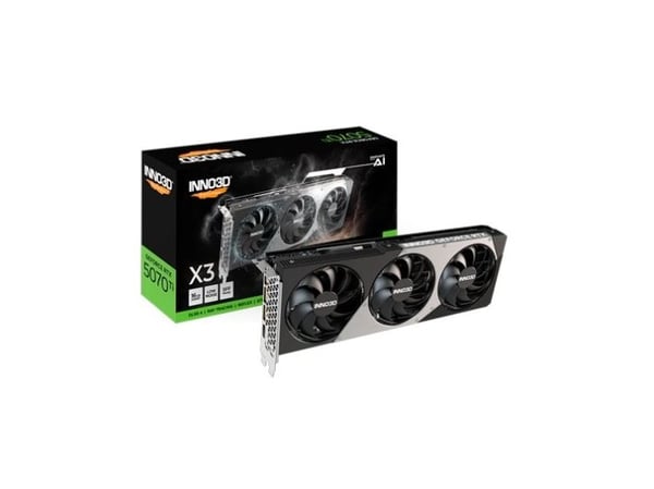Inno3D GeForce RTX 5070 Ti X3 OC, GeForce RTX 5070 Ti, 16 GB, GDDR7, 256 Bit, PCI Express 5.0, 3 fan(er)