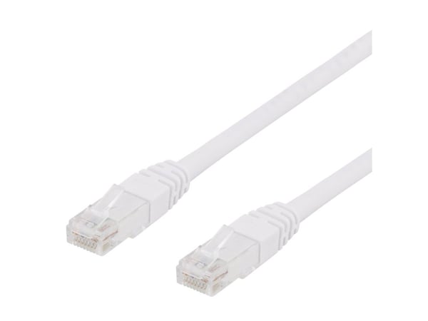 DELTACO - Koblingskabel - RJ-45 (hann) til RJ-45 (hann) - 10 m - UTP - CAT 6 - hvit