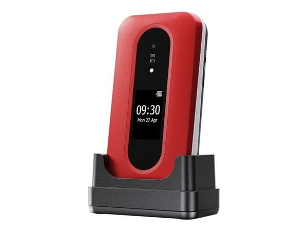 Doro Leva L30, simpukka, yksi SIM, 7,11 cm (2,8"), 2 MP, 1150 mAh, punainen, valkoinen