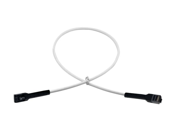 Deltaco 1902631, 0,5 m, Cat6a, U/UTP (UTP), RJ-45, RJ-45, Hvit