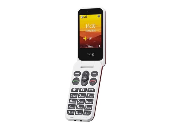 Doro Leva L20, Simpukka, Yksittäinen SIM, 7,11 cm (2.8"), 2 MP, 1150 mAh, Punainen, Valkoinen
