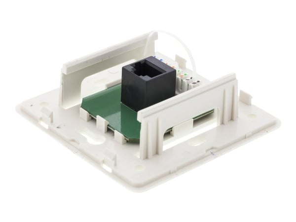 DELTACO VR-33 - Stik til montering på overflade - RJ-45 - hvid