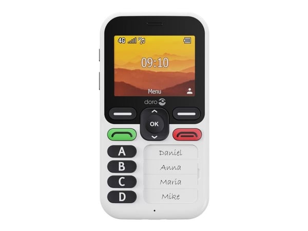 Doro Leva X10, Perusmalli, Yksittäinen SIM, 6,1 cm (2.4"), Bluetooth, 1150 mAh, musta, Valkoinen