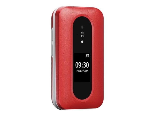 Doro Leva L30, simpukka, yksi SIM, 7,11 cm (2,8"), 2 MP, 1150 mAh, punainen, valkoinen