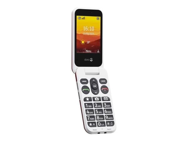 Doro Leva L20, Simpukka, Yksittäinen SIM, 7,11 cm (2.8"), 2 MP, 1150 mAh, Punainen, Valkoinen
