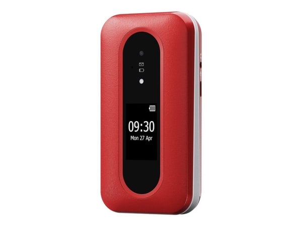 Doro Leva L30, simpukka, yksi SIM, 7,11 cm (2,8"), 2 MP, 1150 mAh, punainen, valkoinen