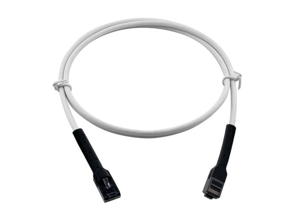 Deltaco 1902632, 1 m, Cat6a, U/UTP (UTP), RJ-45, RJ-45, Hvit