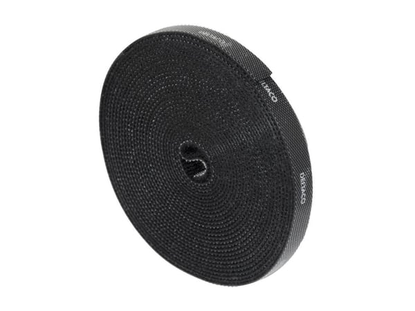 Deltaco Tarranauha, 10mm, musta, 5m, Musta