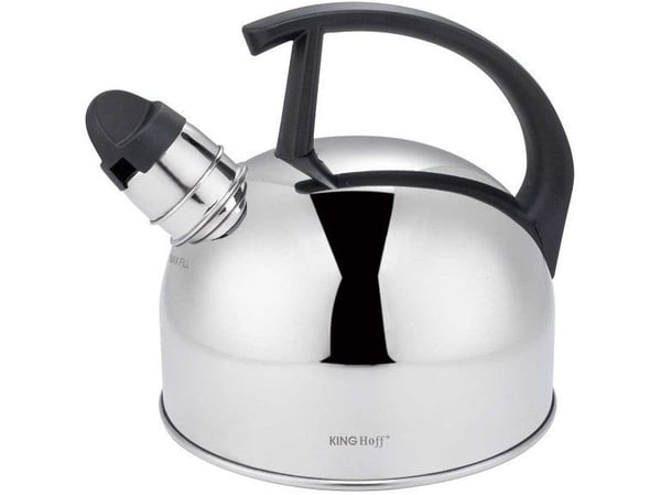 KingHoff vattenkokare 1,5 L med visselpipa KH-1896 silver