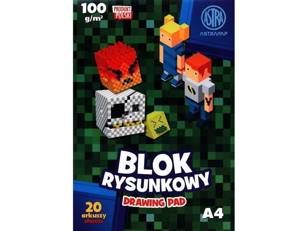 Astra Tegneblokk A4/20K 100g Pixel (10 stk) ASTRA