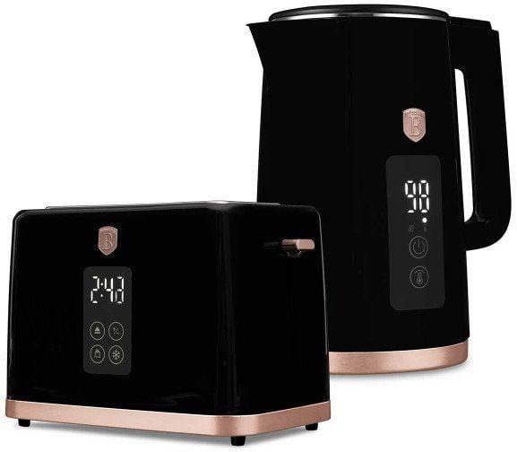 1.7L VEDENKEITIN + DIGITAALINEN LEIVÄNPAAHDIN BERLINGER HAUS BH-9540 BLACK ROSE