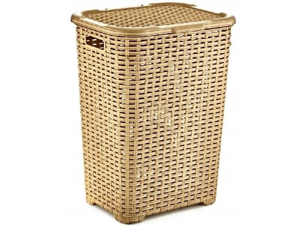 RATTAN skittentøyskurv 45l - beige 400x316x550