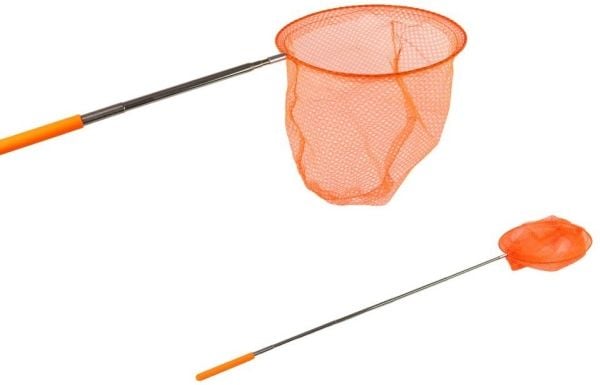 LeanToys sommerfugl-/insektnett sammenleggbart teleskop 85 cm oransje