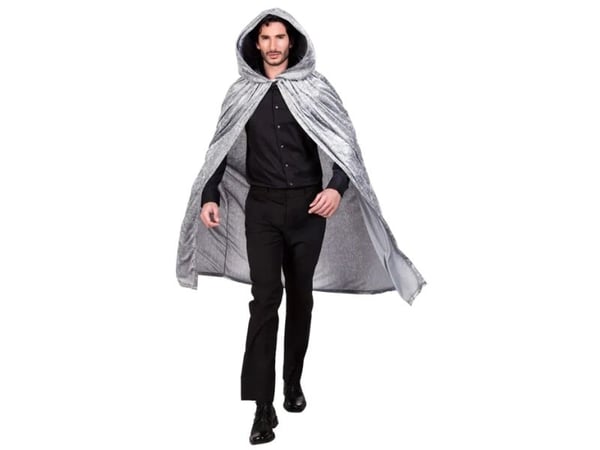 Boland 71005, Kostymekappe, Voksen, Alle kjønn, Polyester, Grå, 1700 mm