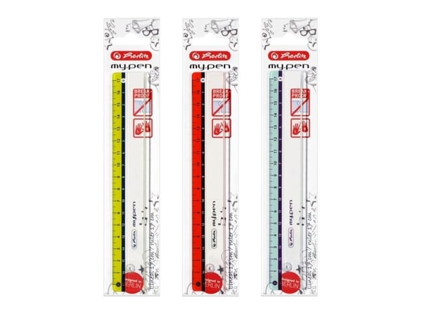 Herlitz my.pen - Linjal - 17 cm - tilgjengelig i ulike farger - plastikk