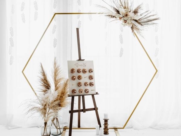 PartyDeco SND1-100-KARTON, Rektangulær, Brun, Tre, 450 mm, 550 mm, 5 stykker