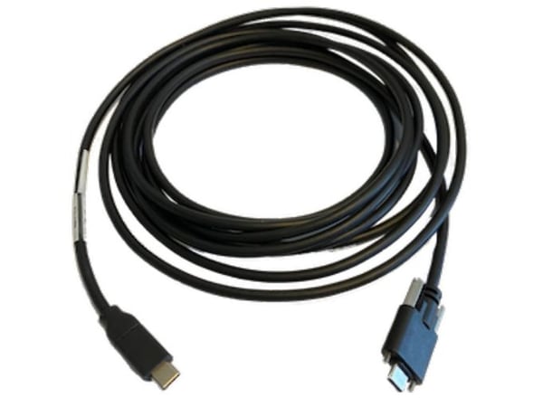 Zebra - USB-kabel - 24 pin USB-C (hann) til 24 pin USB-C (hann) - USB 2.0 - 1.5 A - 4 m - tommelskruer