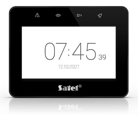 Satel INT-TSG2-B, 10,9 cm (4.3"), 480 x 272 piksler, LCD, Sort, Vegg/bordplate, 12 V