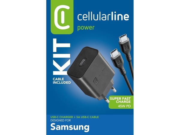 Cellularline 8018080438240, Innendørs, AC, 1 m, Svart