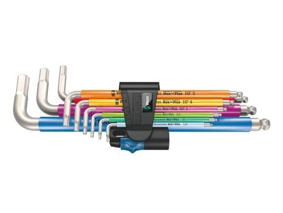 Wera 05022699001, L-formet hex-nøkkelsett, Metrisk, 9 stykker, Rustfritt stål, 1.5,2,2.5,3,4,5,6,8,10 mm, Tsjekkisk Republikk