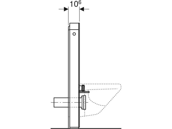 Geberit 131.021.SI.5, Hvit, 480 mm, 106 mm, 1010 mm