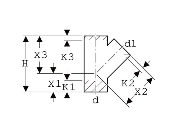 Geberit 366.112.16.1, 45°, 240 mm